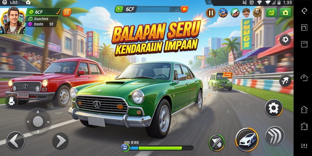 Tampilan menawan dari balapan intens di 6CF.