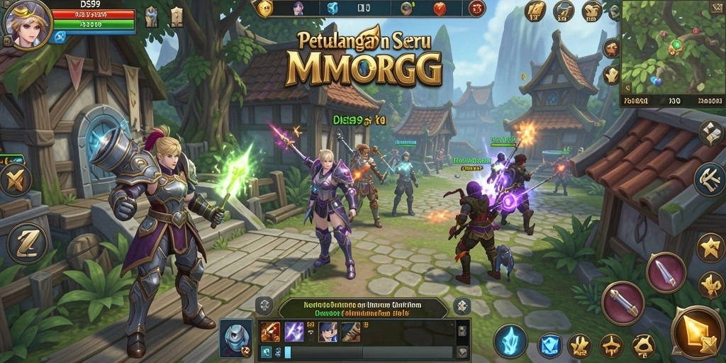 Tampilan gameplay menakjubkan di dunia MMORPG DS99.