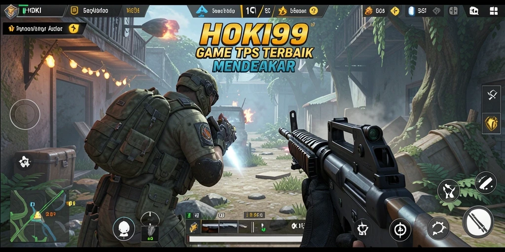 Screenshot HOKI99 menunjukkan aksi mendebarkan dalam game TPS.