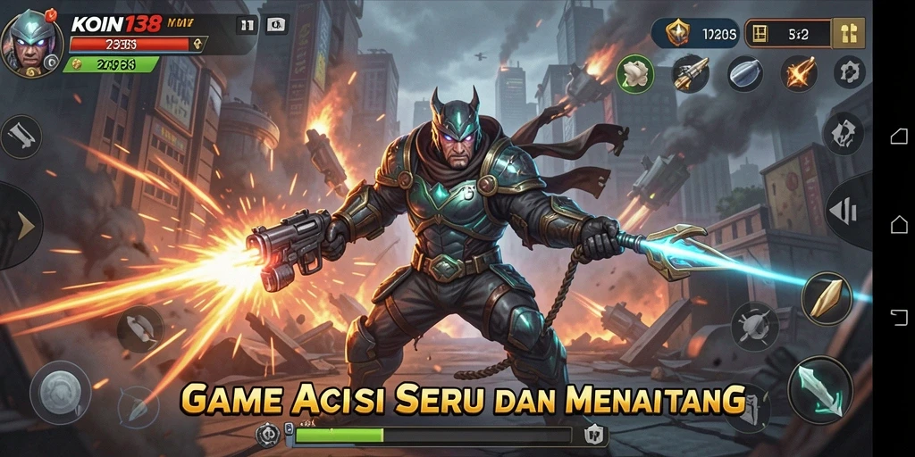 Screenshot gameplay KOIN138 menampilkan aksi mendebarkan.