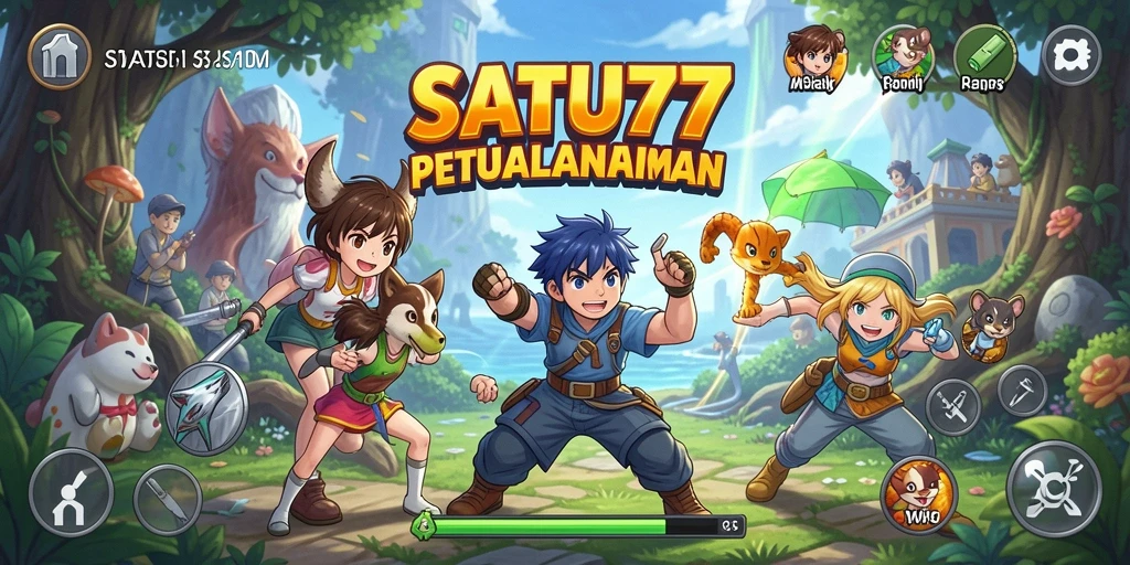 Screenshot SATU77 menampilkan aksi karakter anime dalam pertempuran.